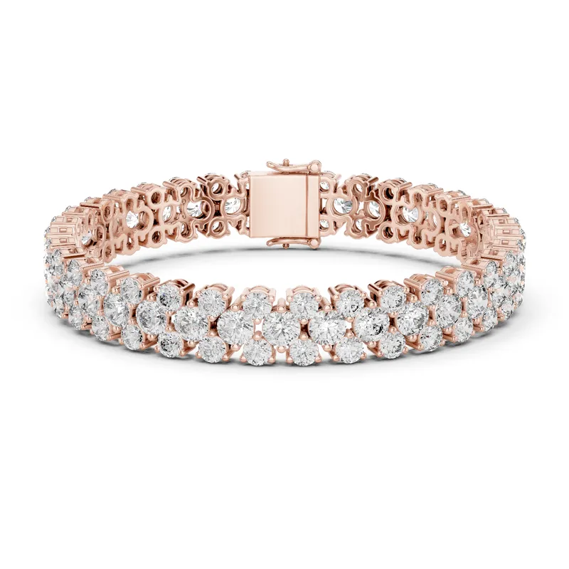 18K Gold Round Diamond Pavé Bracelet – 17.38 ct (GLBR-0017) – Bracelets by Ivanka & Co