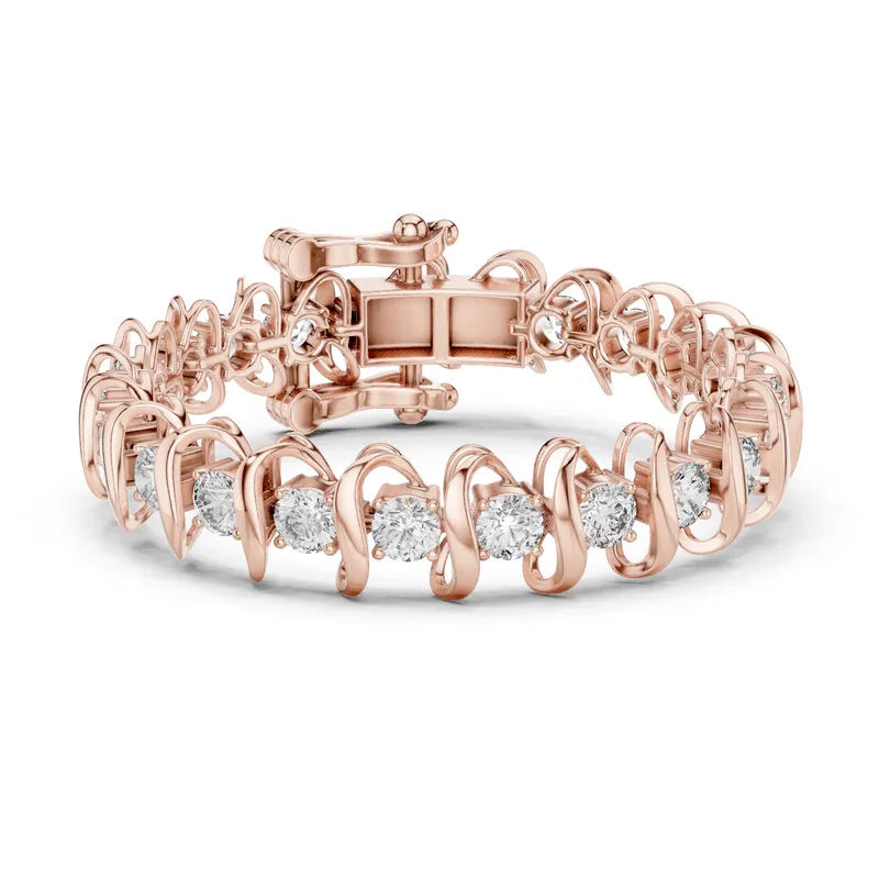 18K Gold Round Diamond Pavé Bracelet – 11 ct (GLBR-0022) – Bracelets by Ivanka & Co