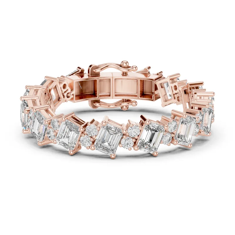 18K Gold Emerald Diamond Pavé Bracelet – 27.438 ct (GLBR-0029) – Bracelets by Ivanka & Co