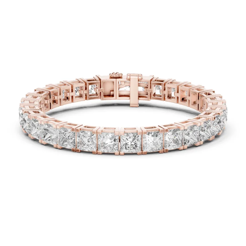 18K Gold Princess Diamond Pavé Bracelet – 24.28 ct (GLBR-0031) – Bracelets by Ivanka & Co