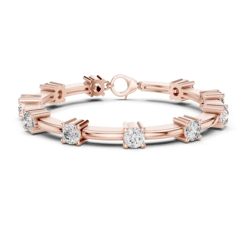 18K Gold Round Diamond Pavé Bracelet – 5.6 ct (GLBR-0032) – Bracelets by Ivanka & Co