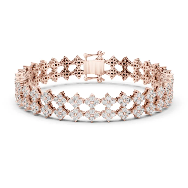 18K Gold Round Diamond Pavé Bracelet – 5.12 ct (GLBR-0052) – Bracelets by Ivanka & Co