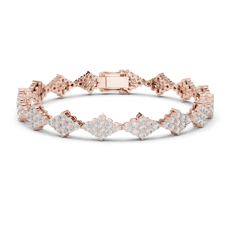 18K Gold Round Diamond Pavé Bracelet – 5.76 ct (GLBR-0053) – Bracelets by Ivanka & Co